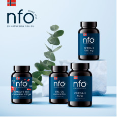 挪威野生魚油丸 NFO® Omega-3 1000mg 60粒膠囊 + NFO® 降脂平衡 - 抗膽固醇 120粒膠囊 套裝