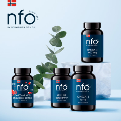 挪威野生魚油丸 NFO® Omega-3 1000mg 60粒膠囊 + NFO® 降脂平衡 - 抗膽固醇 120粒膠囊 套裝
